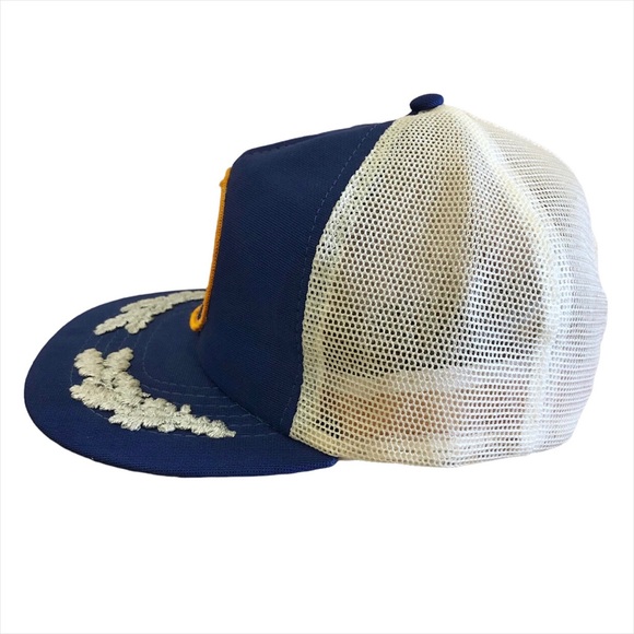 Vintage Cap Trucker Hat United States Air Force Patch Snapback Silver Oak Leaf - Picture 9 of 10